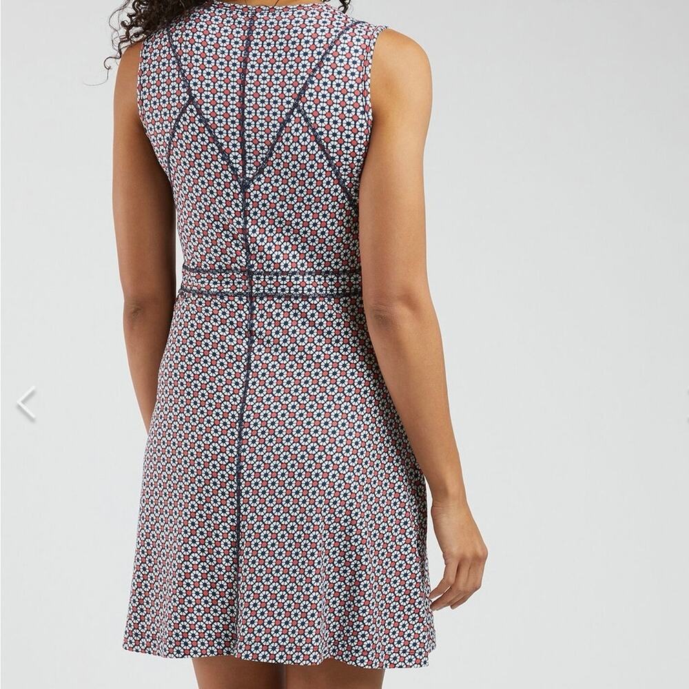 Title Nine Dream Mosaic Fit & Flare Dress XL Athletic Travel Buttah Fabric - Picture 3 of 14